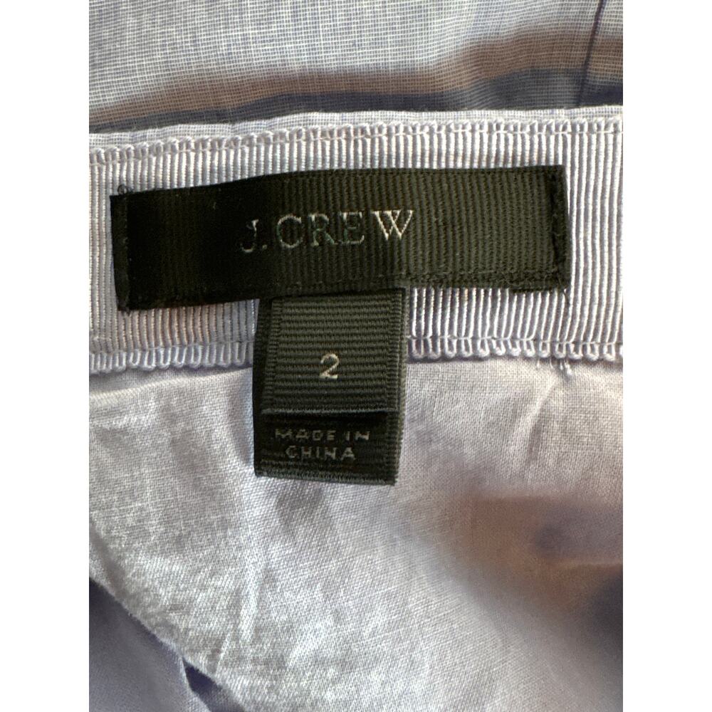 J Crew Embroidered Tropical Midi Skirt European Summer Sz 2 Flowy 100% Cotton - Picture 8 of 11